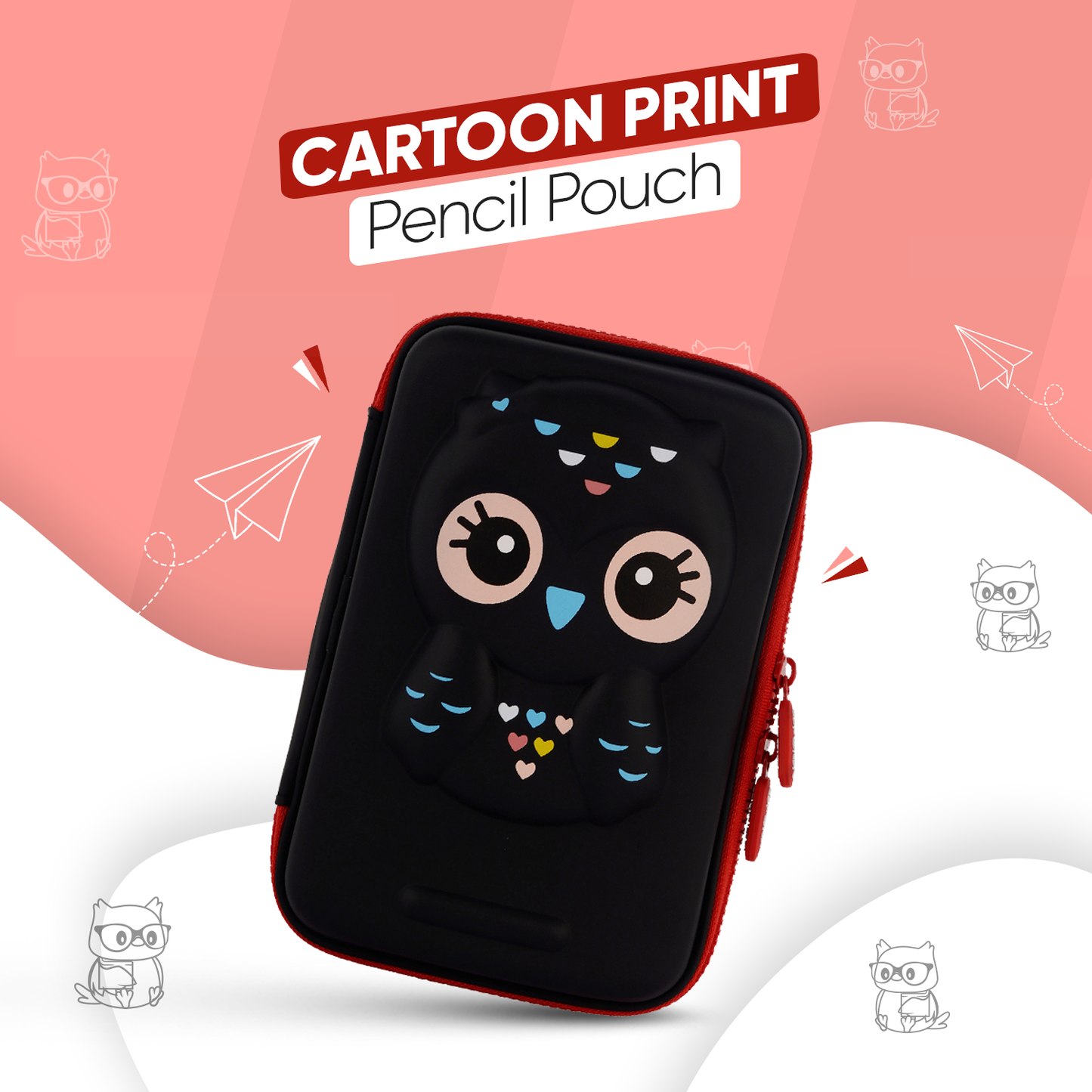 Single Layer Pencil Case - Owl Eyes