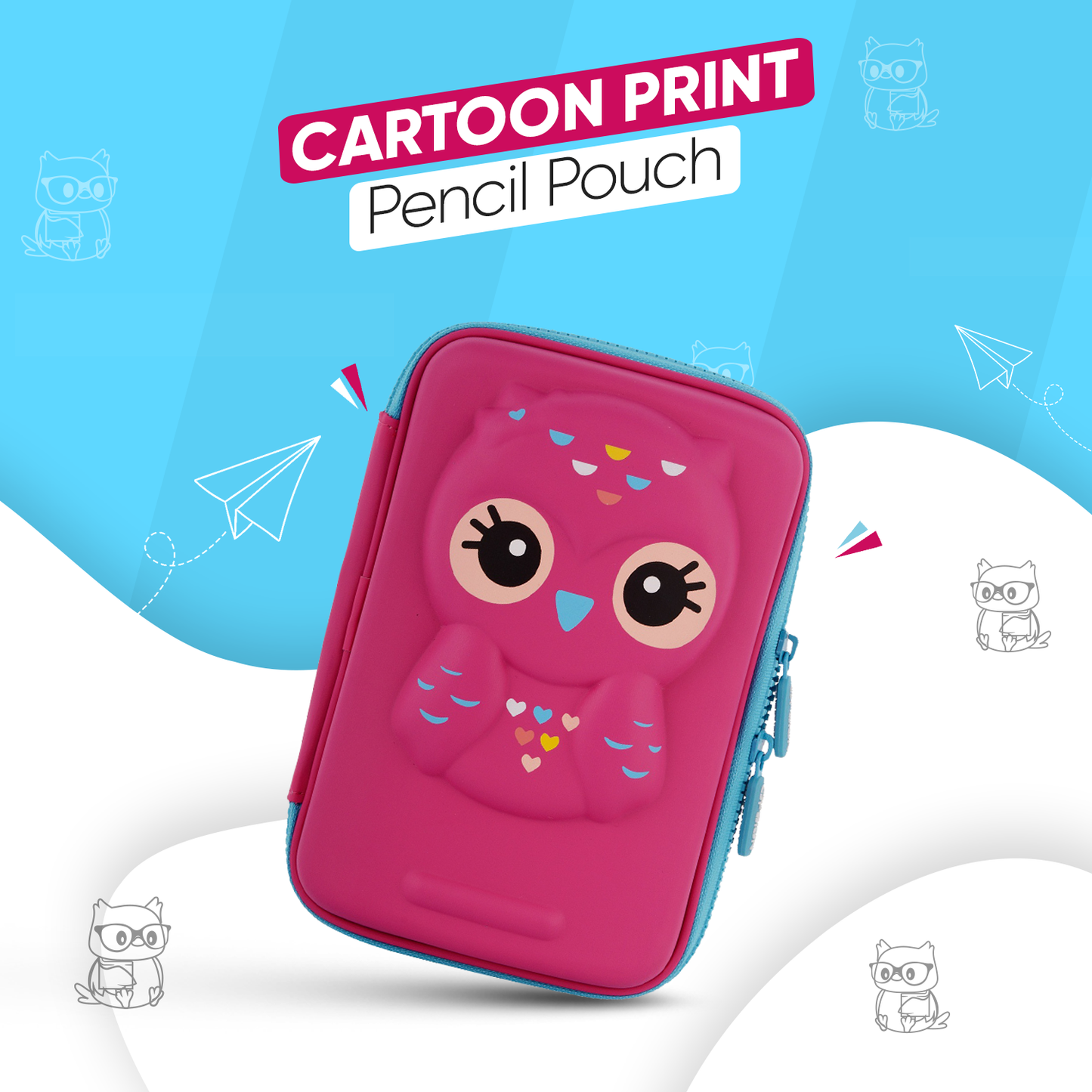 Single Layer Pencil Case - Owl Eyes