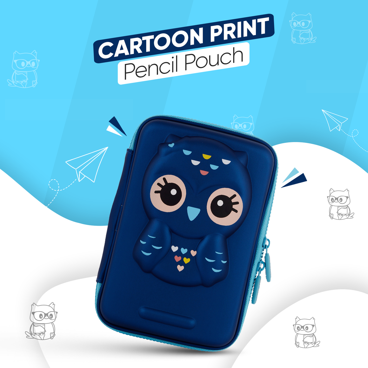 Single Layer Pencil Case - Owl Eyes
