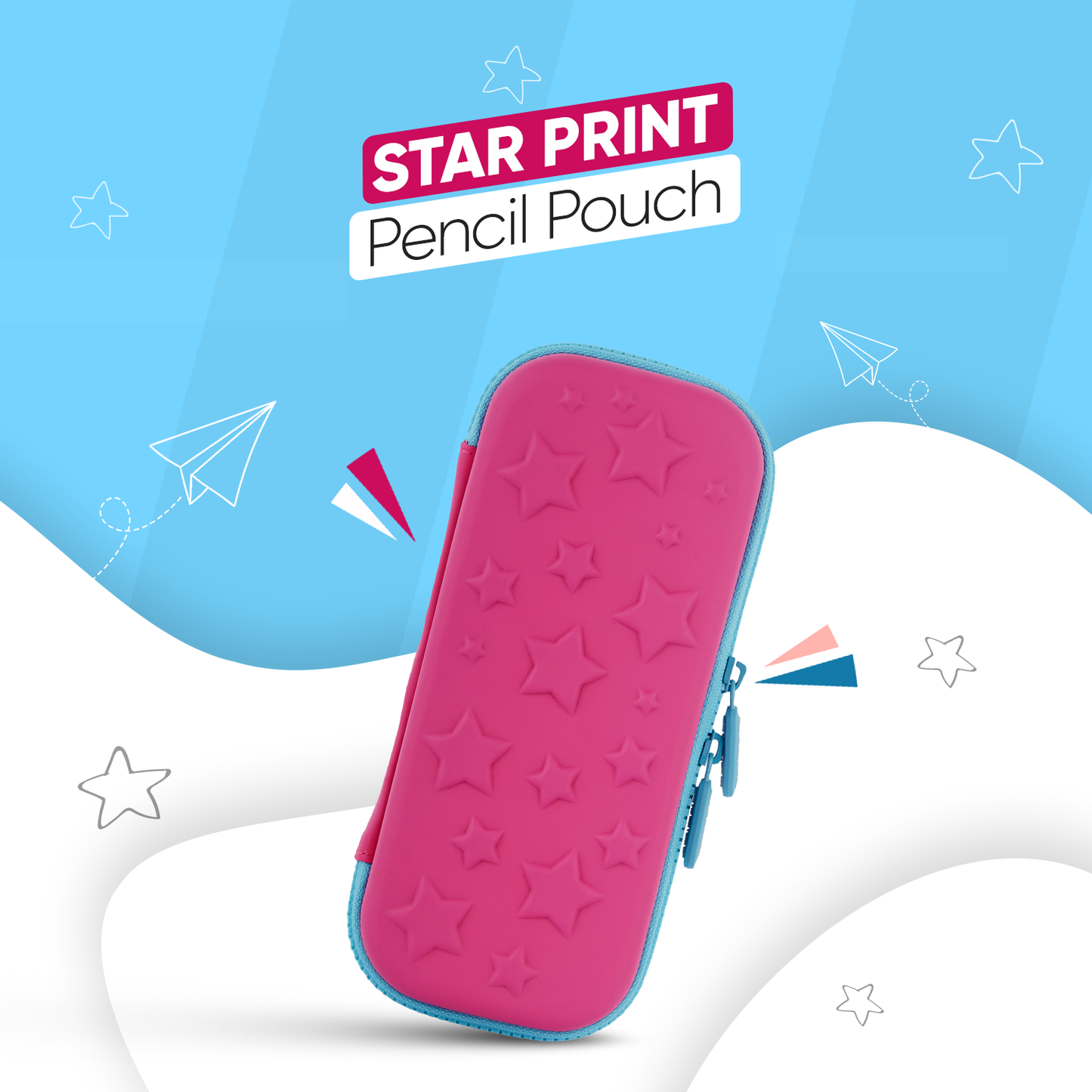 Ofsign Premium Pencil Case for Boys and Girls | Pencil Box with Smooth Zipper, Pen Holder and Mesh Pocket, Pencil Pouch