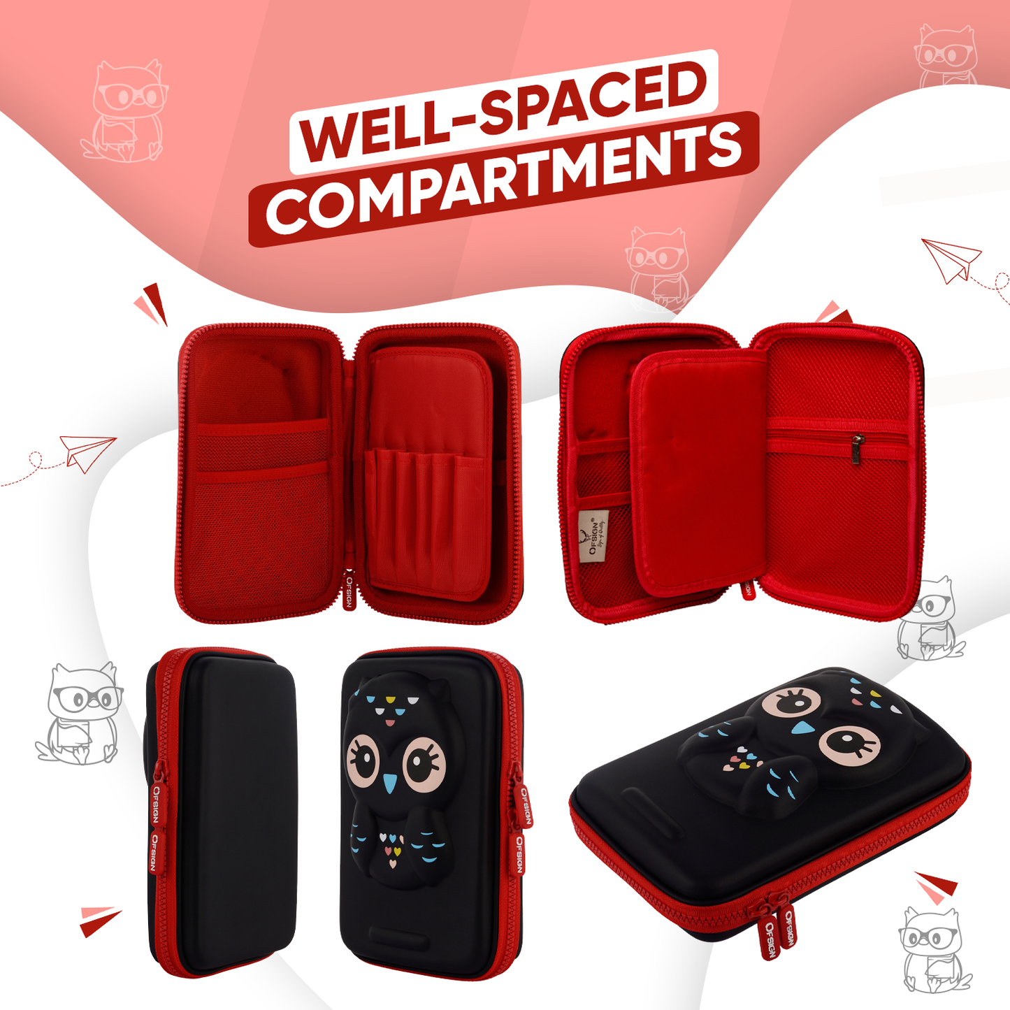Single Layer Pencil Case - Owl Eyes