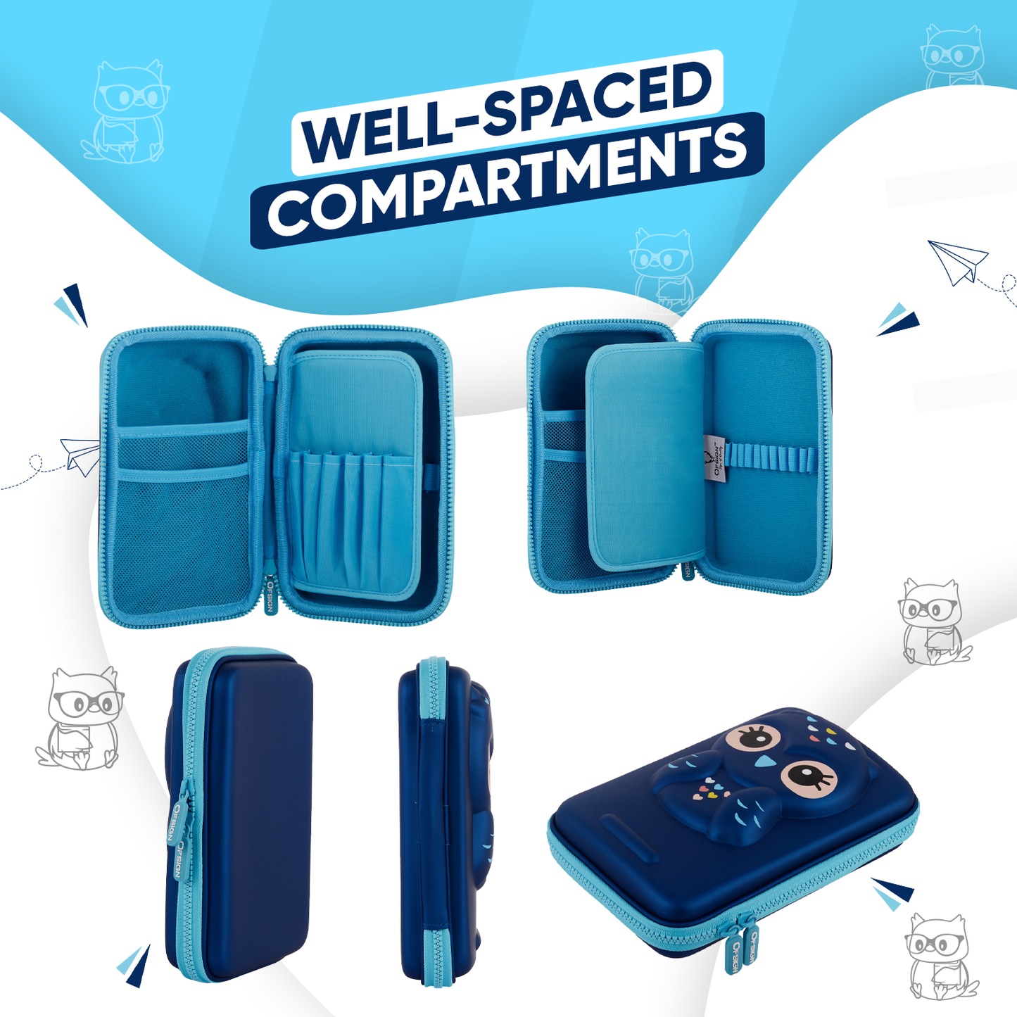 Single Layer Pencil Case - Owl Eyes