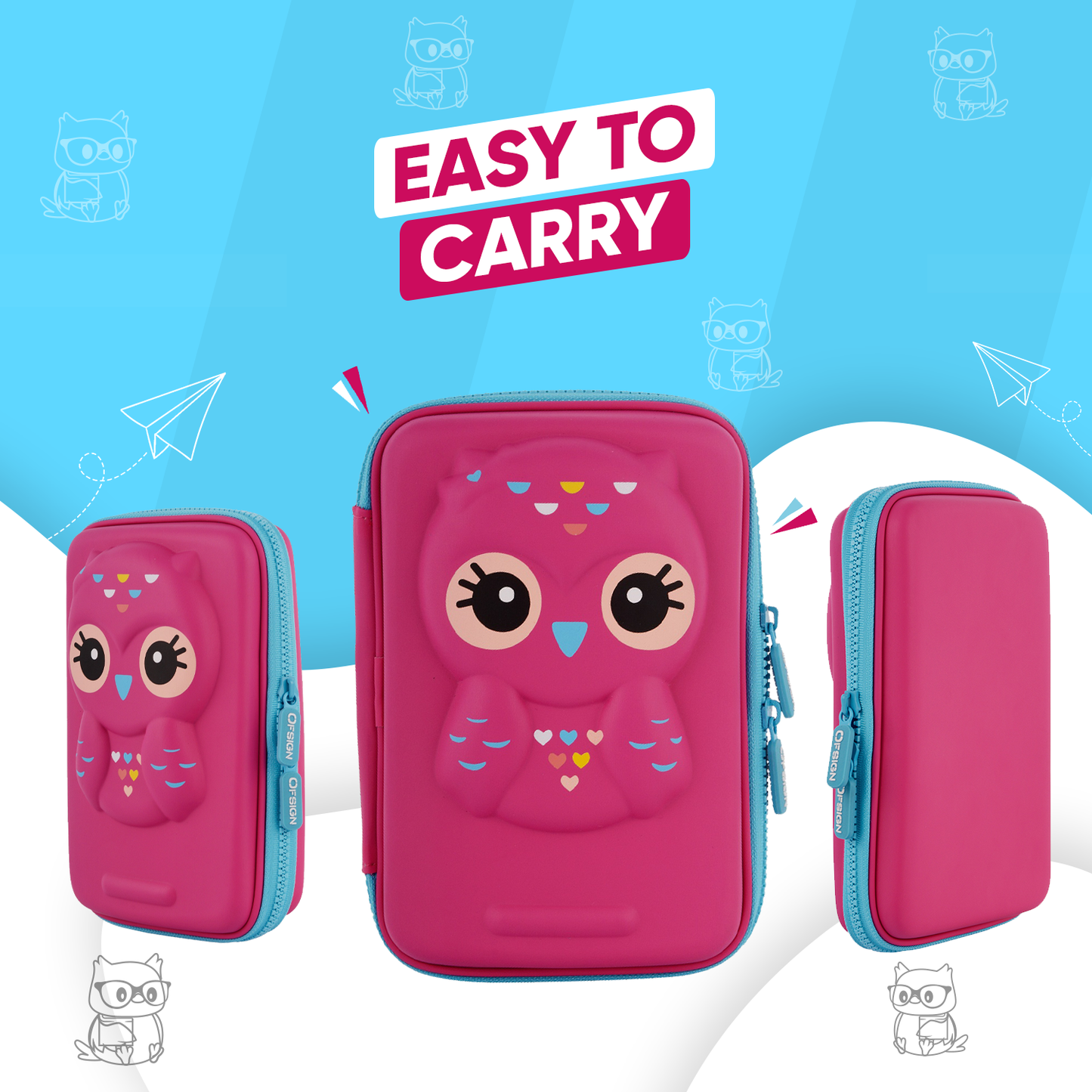 Single Layer Pencil Case - Owl Eyes