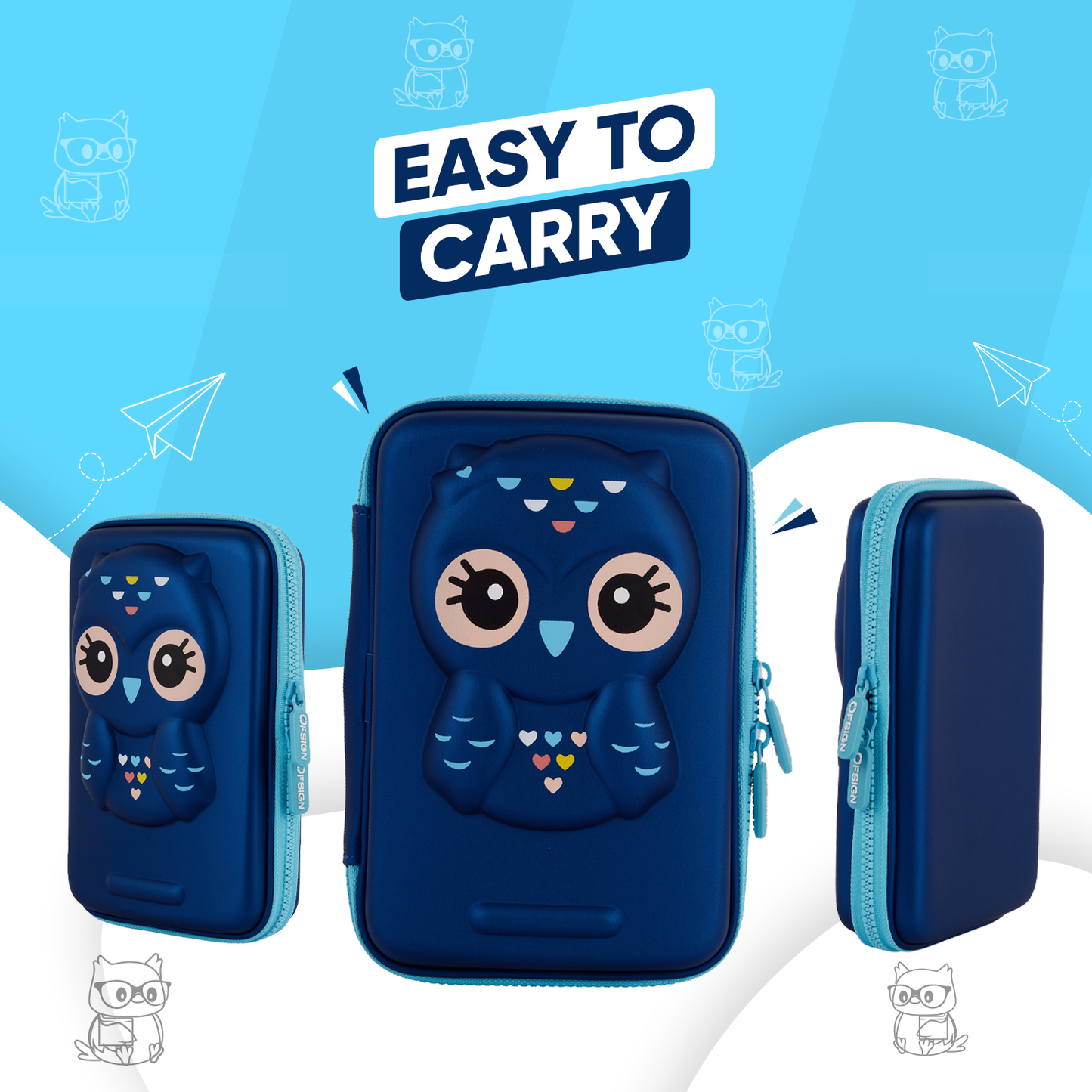 Single Layer Pencil Case - Owl Eyes