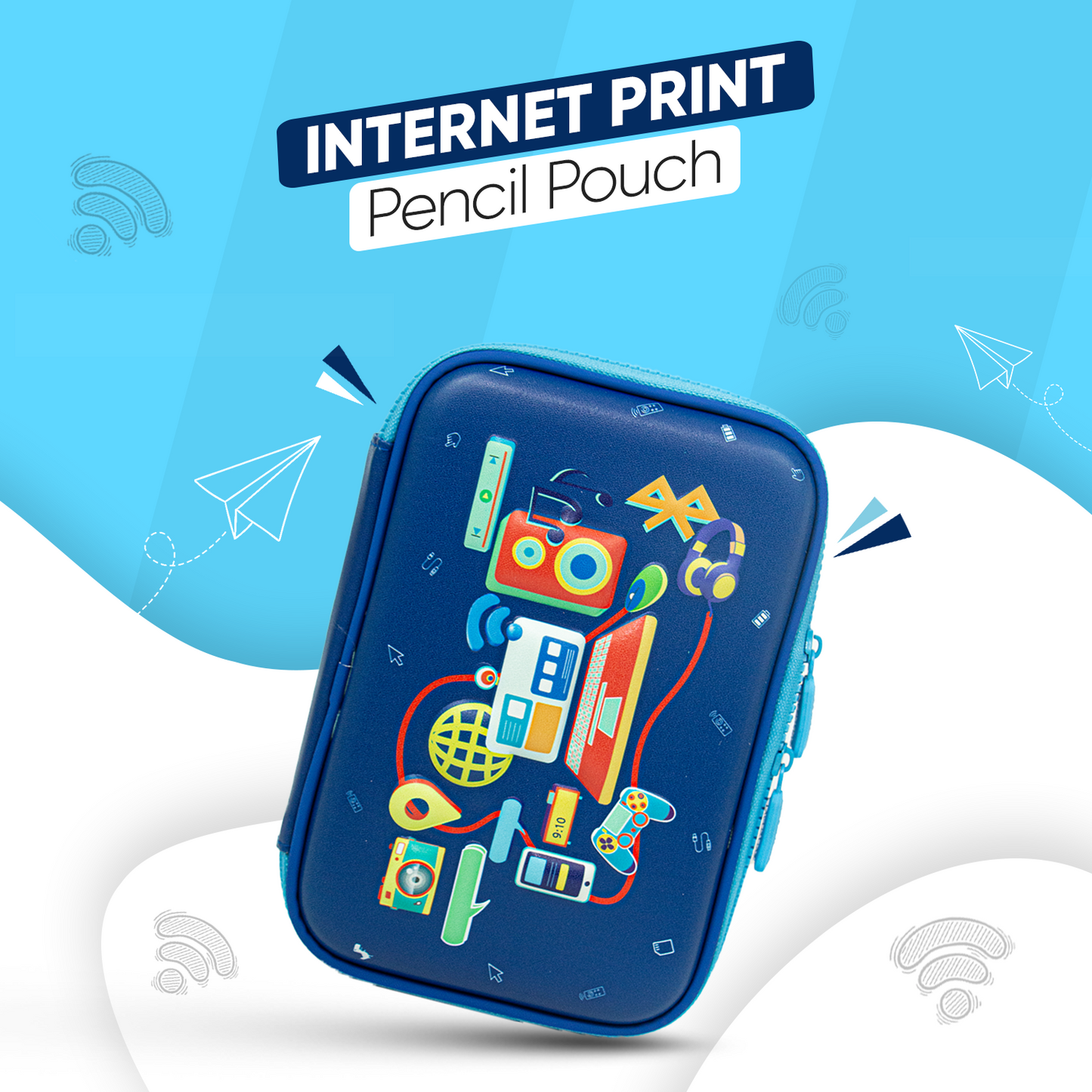 Single Layer Pencil Case - Internet print