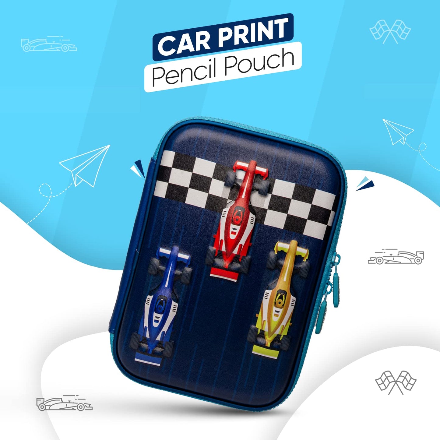 Single Layer Pencil Case - 3D Car