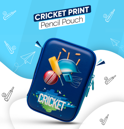 Single Layer Pencil Case - Cricket