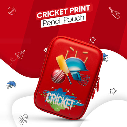 Single Layer Pencil Case - Cricket