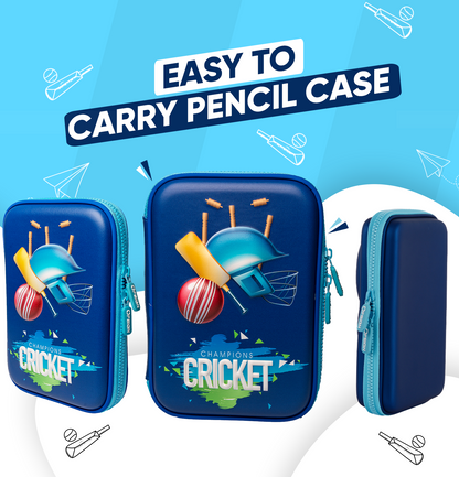 Single Layer Pencil Case - Cricket