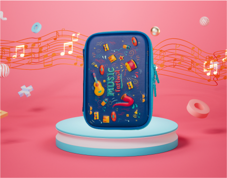 Single Layer Pencil Case - Music Theme