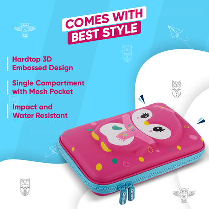 Single Layer Pencil Case - Stylish Owl