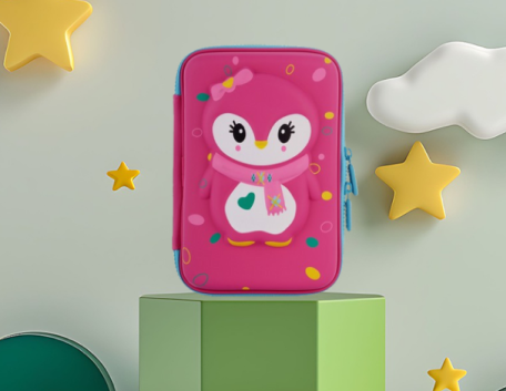 Single Layer Pencil Case - Stylish Owl